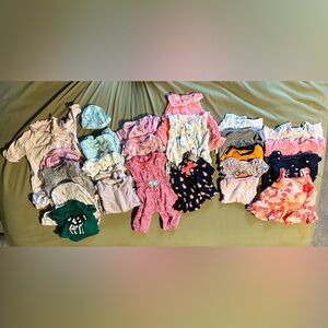 Carters and other brands baby girl bundle